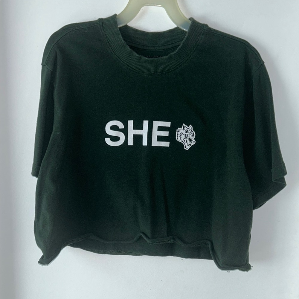 Dark green SHE darc sport crop top